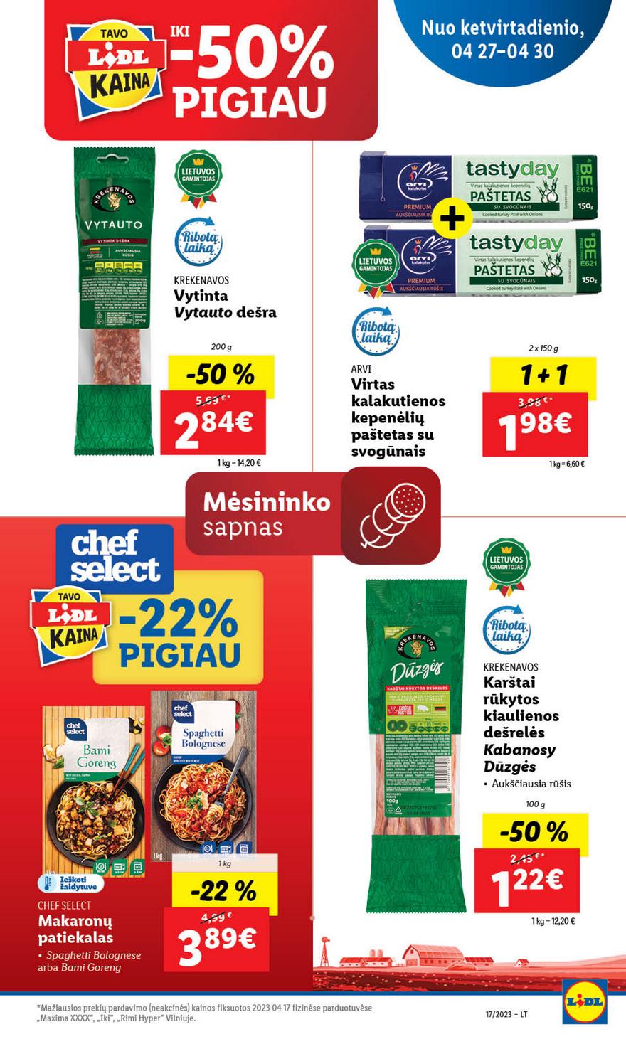 Lidl maisto prekių pasiūlymai akcijos nuo 
  2023-04-24 iki 
  2023-05-01 | Leidinukas.lt puslapis 82