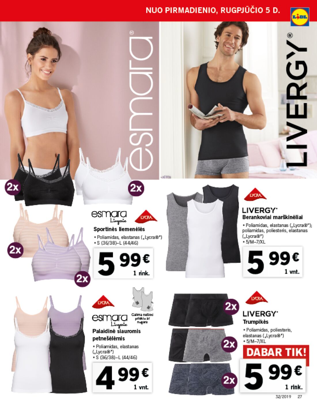 Lidl savaitinis leidinys akcijos nuo 
  2019-08-05 iki 
  2019-08-11 | Leidinukas.lt puslapis 27