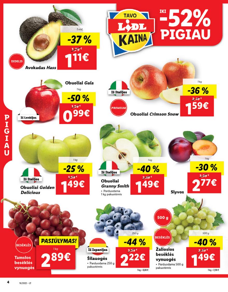 Lidl maisto prekių pasiūlymai akcijos nuo 
  2022-04-18 iki 
  2022-04-24 | Leidinukas.lt puslapis 4