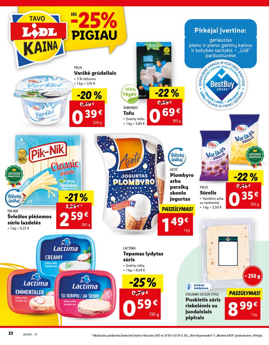 Lidl maisto prekių pasiūlymai akcijos nuo 
  2021-07-12 iki 
  2021-07-18 | Leidinukas.lt puslapis 22