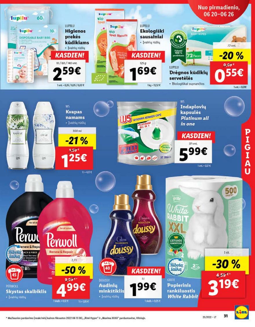 Lidl maisto prekių pasiūlymai akcijos nuo 
  2022-06-20 iki 
  2022-06-26 | Leidinukas.lt puslapis 31