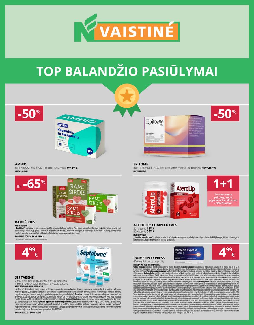 Norfos vaistinės leidinys akcijos nuo 
  2026-04-01 iki 
  2026-04-30 | Leidinukas.lt puslapis 1