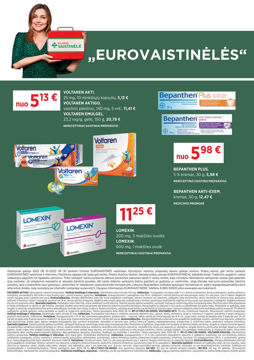 Euro vaistinė leidinys akcijos nuo 
  2022-06-01 iki 
  2022-06-30 | Leidinukas.lt puslapis 6