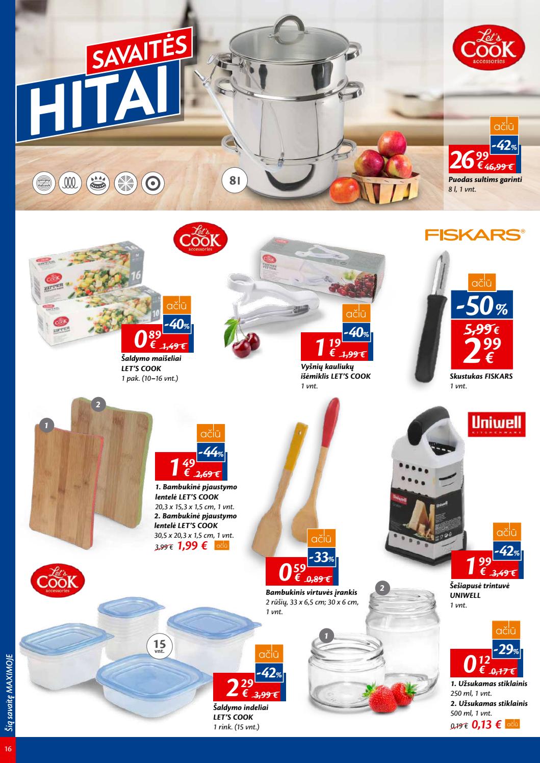 Maxima kaininis leidinys akcijos nuo 
  2019-06-11 iki 
  2019-06-17 | Leidinukas.lt puslapis 16