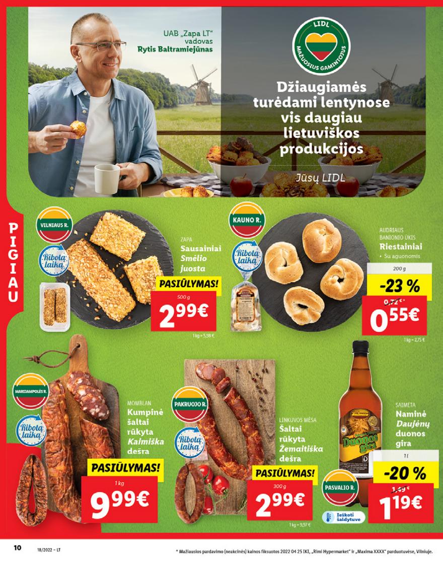 Lidl maisto prekių pasiūlymai akcijos nuo 
  2022-05-02 iki 
  2022-05-08 | Leidinukas.lt puslapis 10