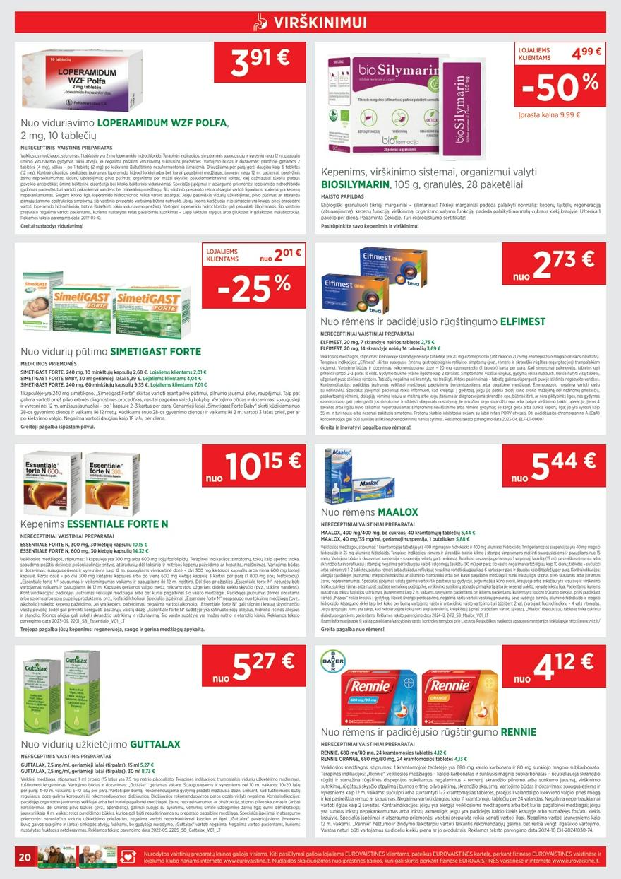 Euro vaistinė katalogas akcijos nuo 
  2025-04-01 iki 
  2025-04-30 | Leidinukas.lt puslapis 20