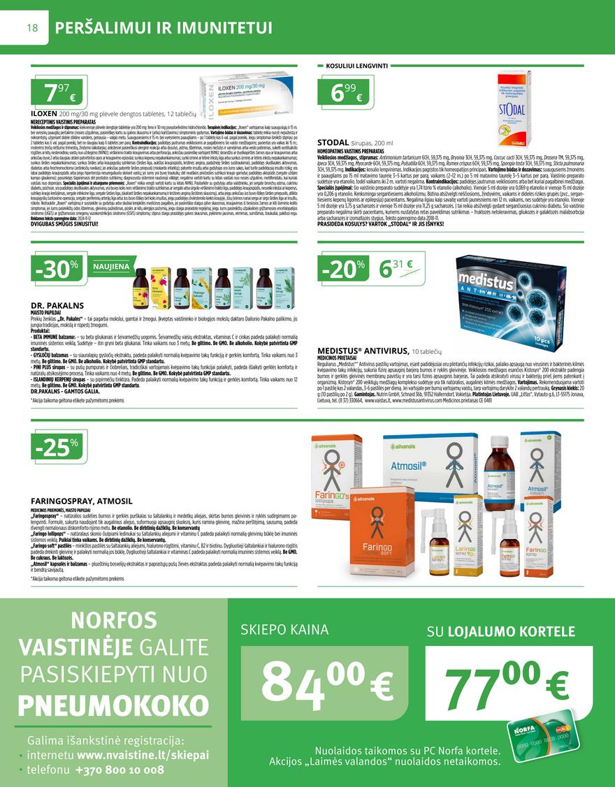Norfos vaistinės leidinys akcijos nuo 
  2025-10-01 iki 
  2025-10-31 | Leidinukas.lt puslapis 18