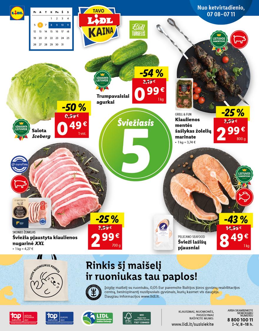 Lidl maisto prekių pasiūlymai akcijos nuo 
  2021-07-05 iki 
  2021-07-11 | Leidinukas.lt puslapis 40