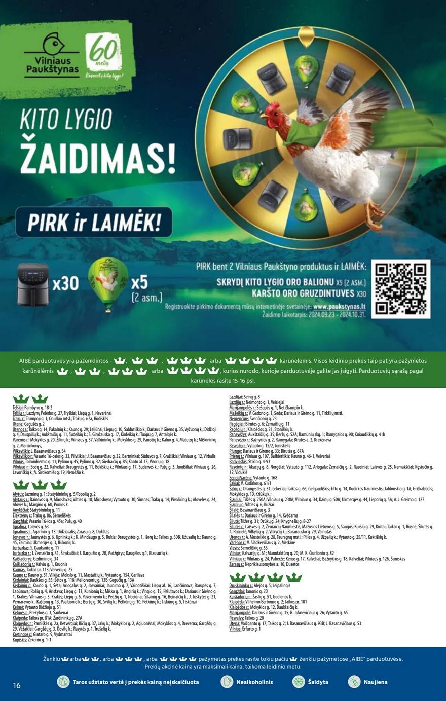 Aibė leidinys 26 akcijos nuo 
  2024-09-26 iki 
  2024-10-08 | Leidinukas.lt puslapis 16