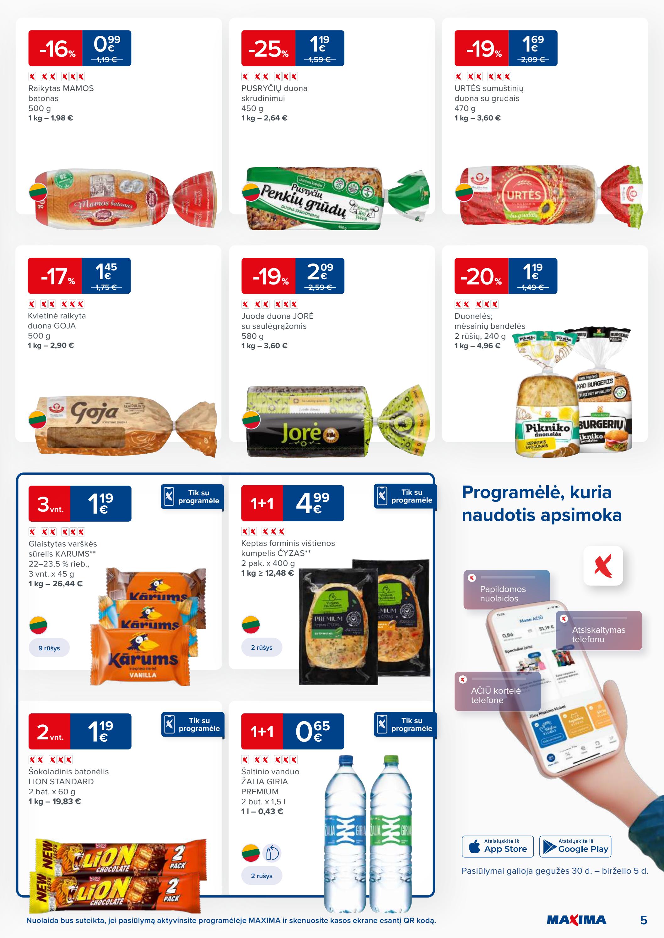 Maxima kaininis leidinys akcijos nuo 
  2023-05-30 iki 
  2023-06-05 | Leidinukas.lt puslapis 5