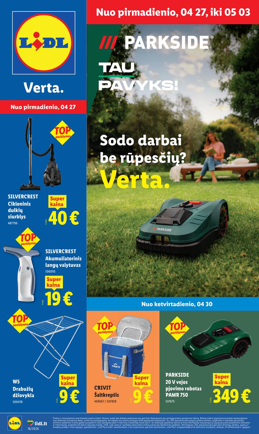 Lidl leidinys akcijos nuo 
  2026-04-27 iki 
  2026-05-03 | Leidinukas.lt puslapis 1