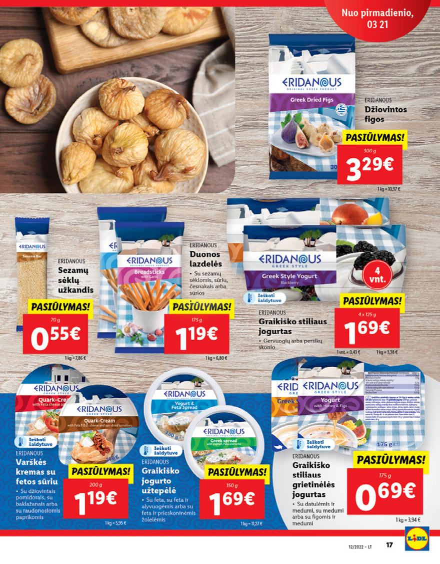 Lidl maisto prekių pasiūlymai akcijos nuo 
  2022-03-21 iki 
  2022-03-27 | Leidinukas.lt puslapis 17