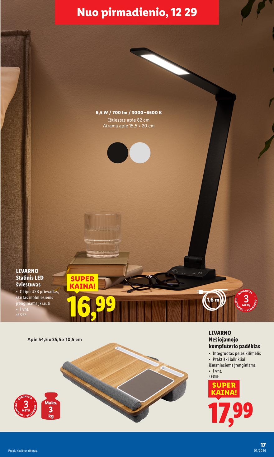 Lidl leidinys akcijos nuo 
  2025-12-29 iki 
  2026-01-04 | Leidinukas.lt puslapis 17