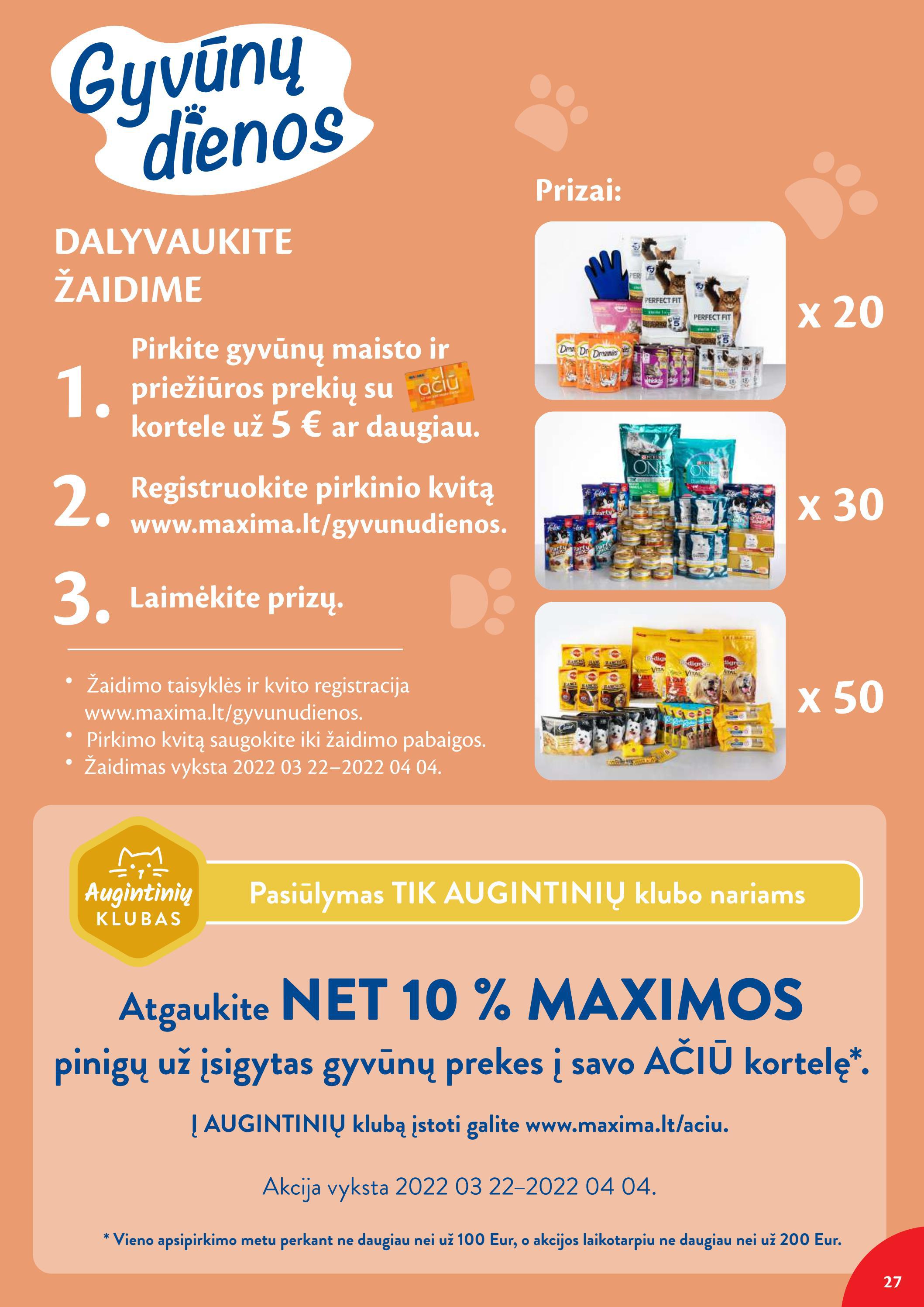Maxima kaininis leidinys akcijos nuo 
  2022-03-22 iki 
  2022-03-28 | Leidinukas.lt puslapis 27