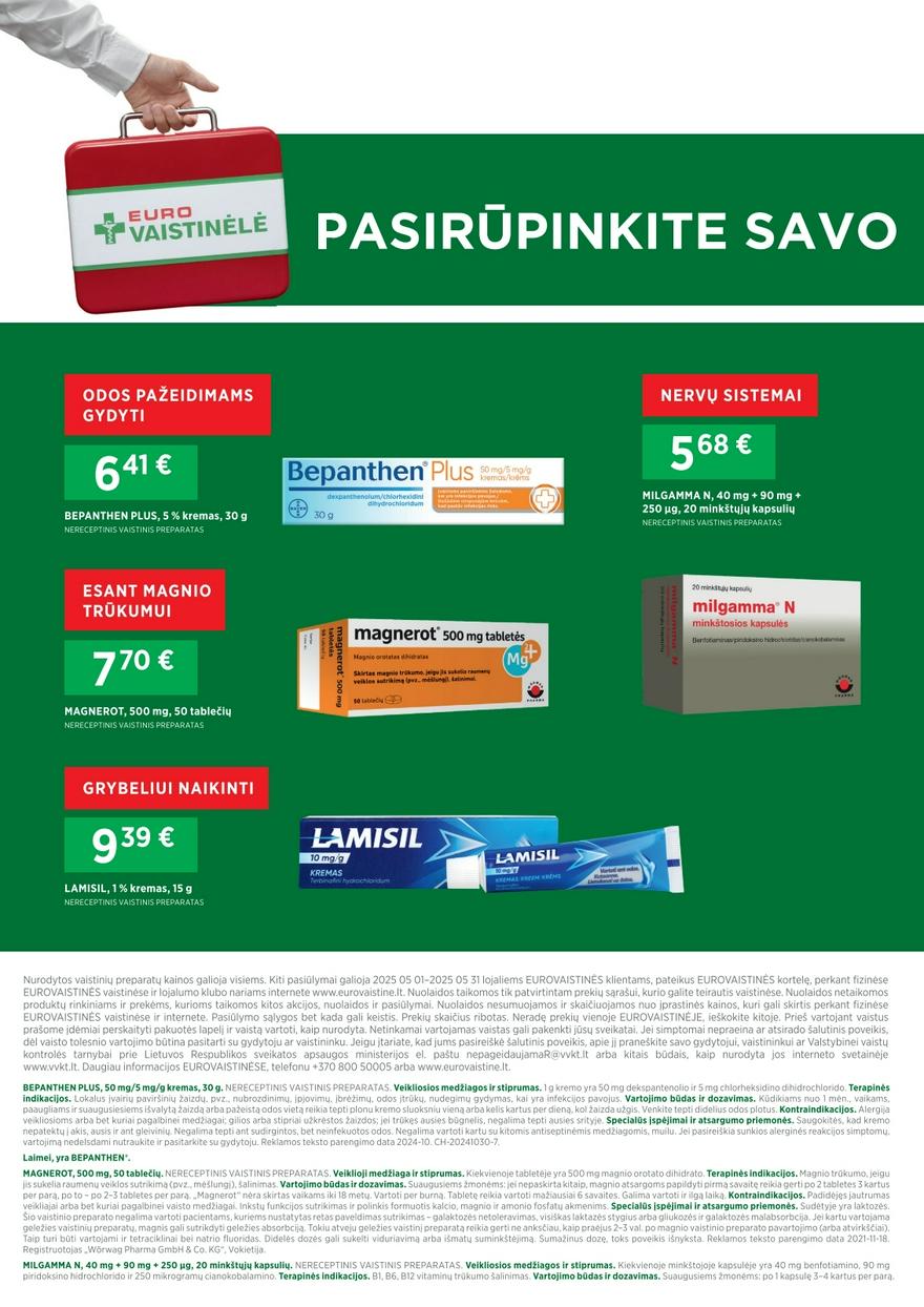 Euro vaistinė katalogas akcijos nuo 
  2025-05-01 iki 
  2025-05-31 | Leidinukas.lt puslapis 10