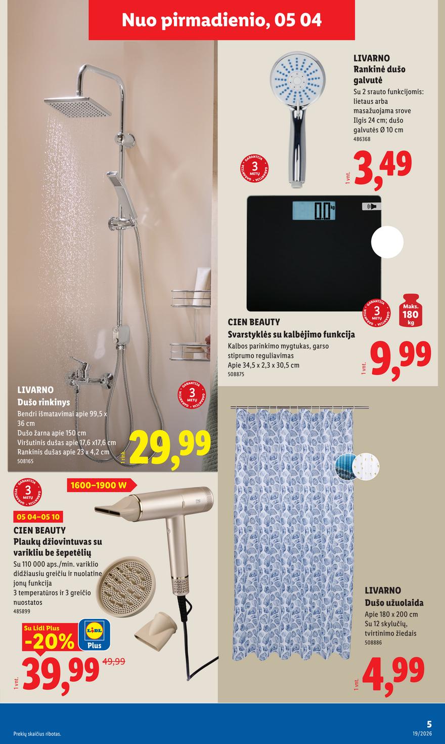 Lidl leidinys akcijos nuo 
  2026-05-04 iki 
  2026-05-10 | Leidinukas.lt puslapis 5