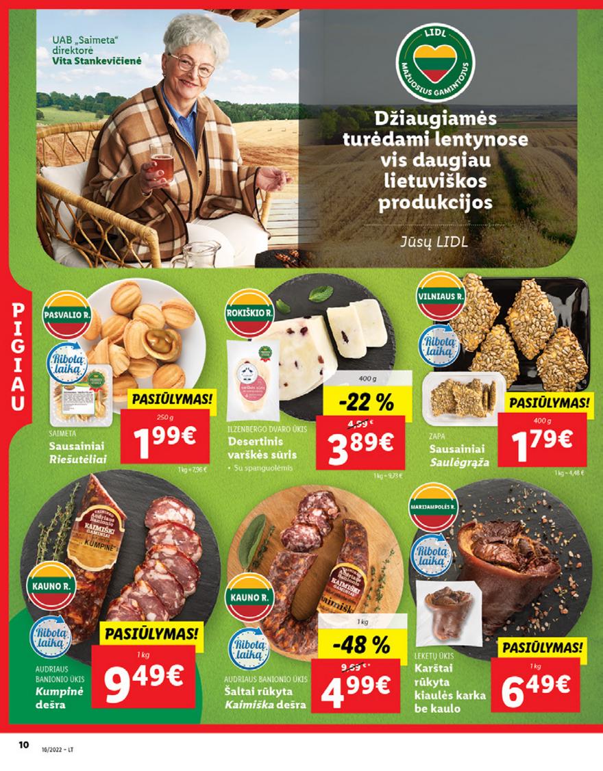 Lidl maisto prekių pasiūlymai akcijos nuo 
  2022-04-18 iki 
  2022-04-24 | Leidinukas.lt puslapis 10