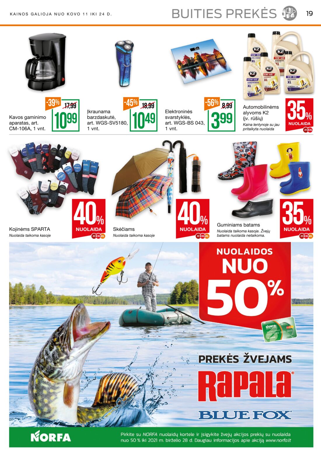 Norfa kaininis leidinys akcijos nuo 
  2021-03-11 iki 
  2021-03-24 | Leidinukas.lt puslapis 19