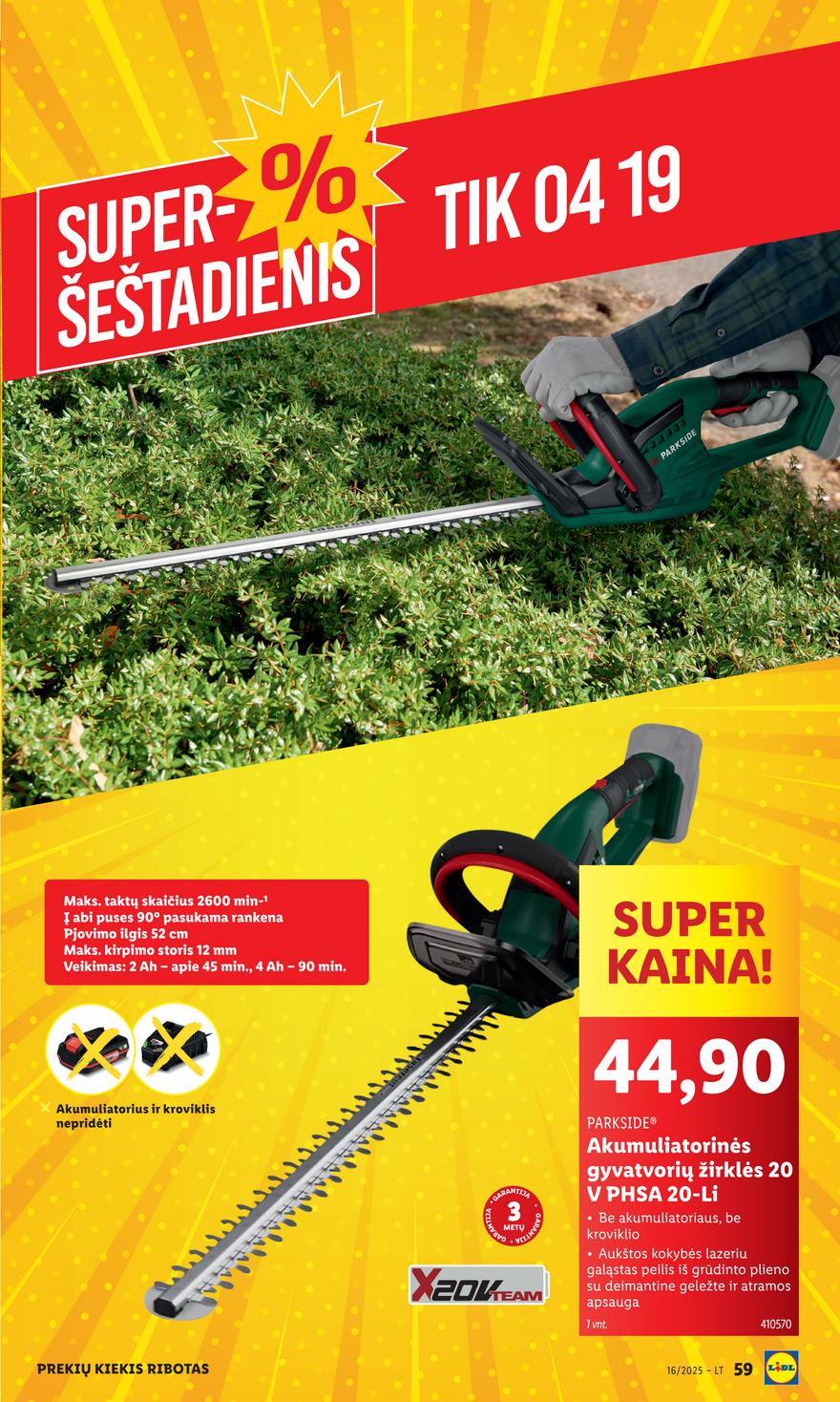 Lidl ne maisto leidinys akcijos nuo 
  2025-04-14 iki 
  2025-04-19 | Leidinukas.lt puslapis 53