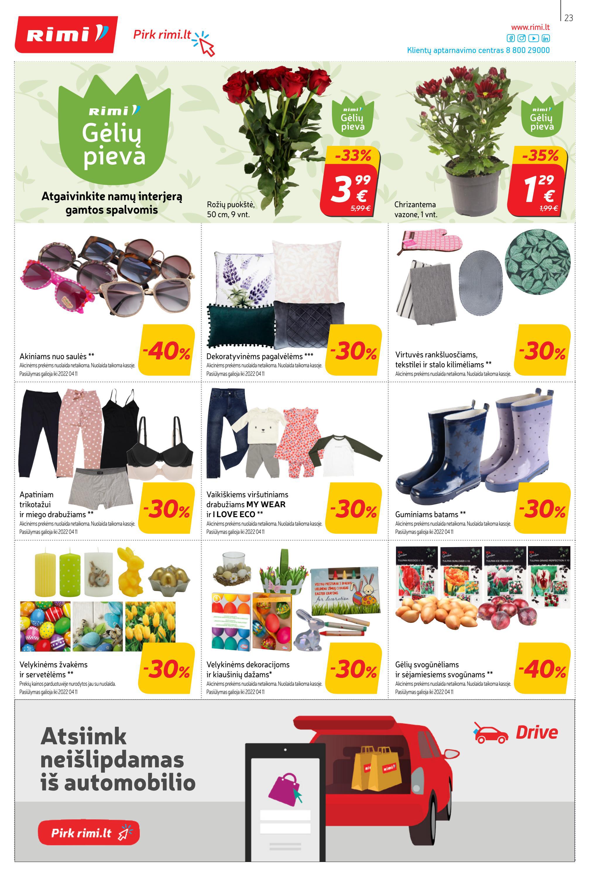 Rimi savaitinis leidinys akcijos nuo 
  2022-03-29 iki 
  2022-05-04 | Leidinukas.lt puslapis 23