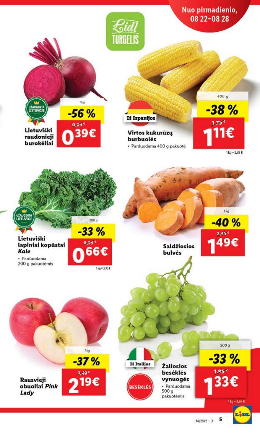 Lidl pasiūlymai akcijos nuo 
  2022-08-22 iki 
  2022-08-28 | Leidinukas.lt puslapis 5