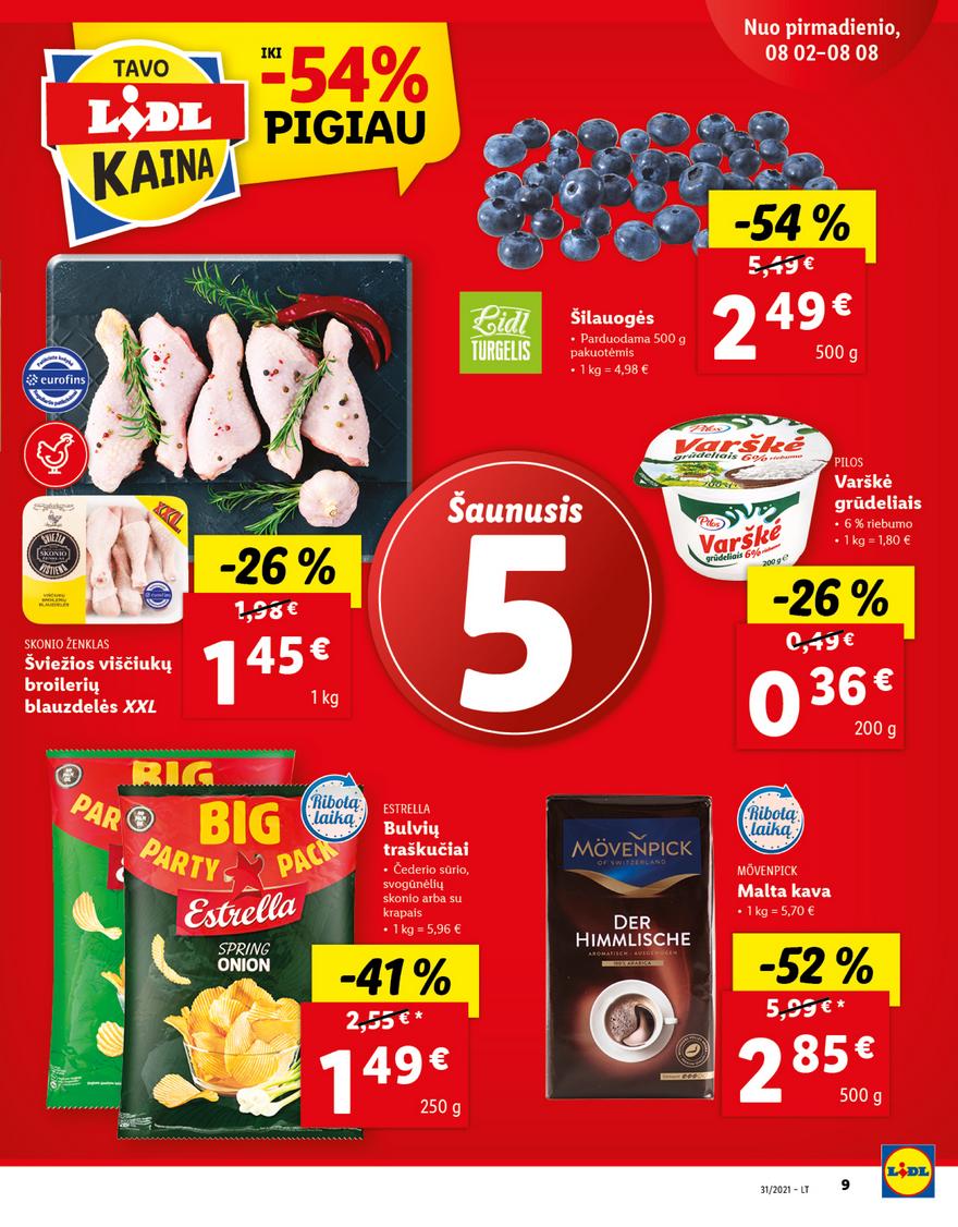 Lidl maisto prekių pasiūlymai akcijos nuo 
  2021-08-02 iki 
  2021-08-08 | Leidinukas.lt puslapis 9