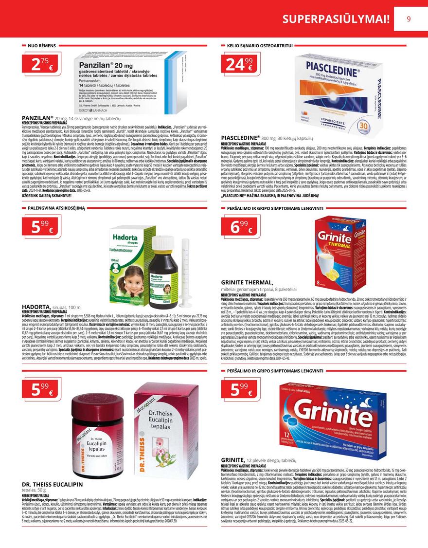Gintarinės vaistinės leidinys akcijos nuo 
  2025-11-01 iki 
  2025-11-30 | Leidinukas.lt puslapis 9