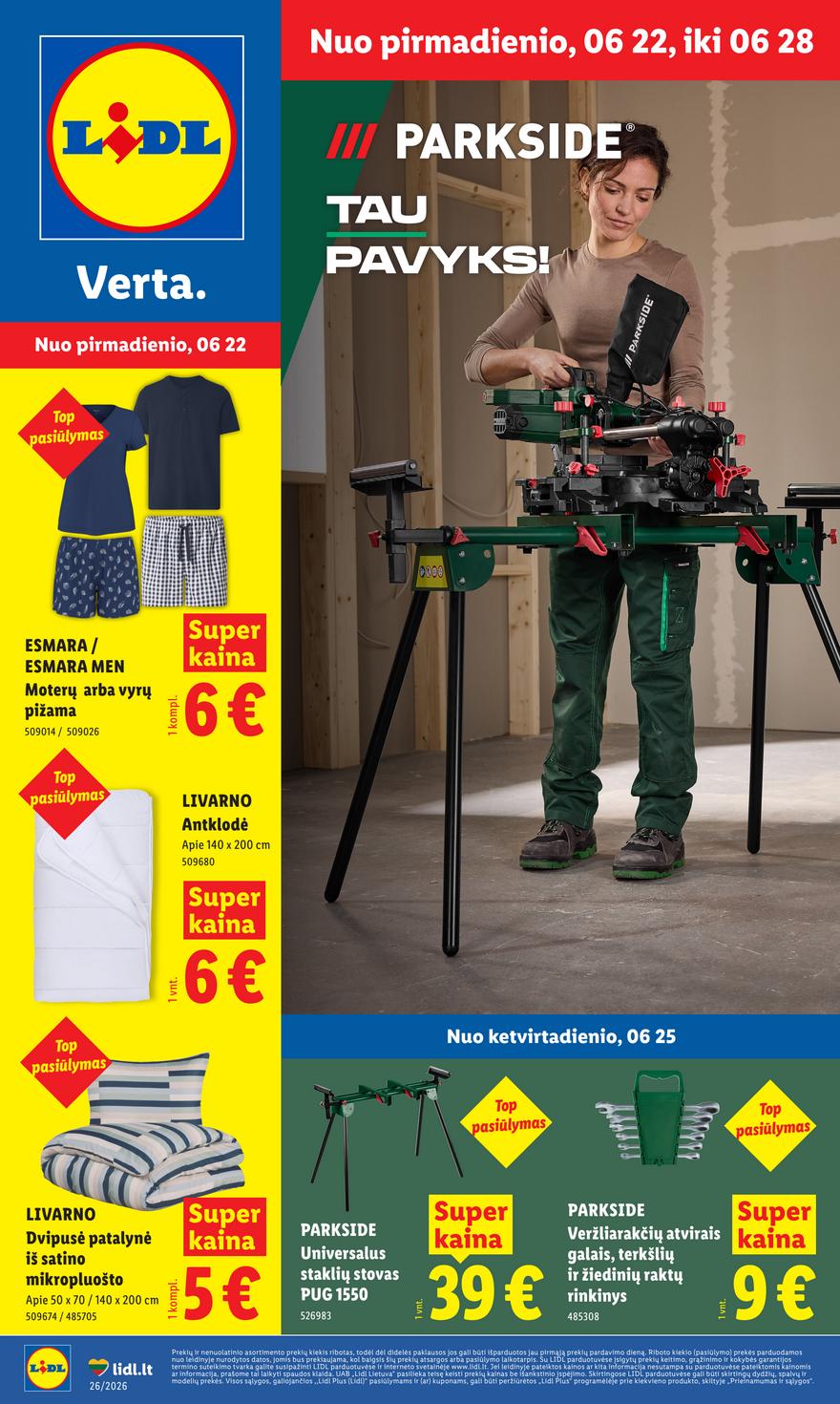 Lidl leidinys akcijos nuo 
  2026-06-22 iki 
  2026-06-28 | Leidinukas.lt puslapis 1