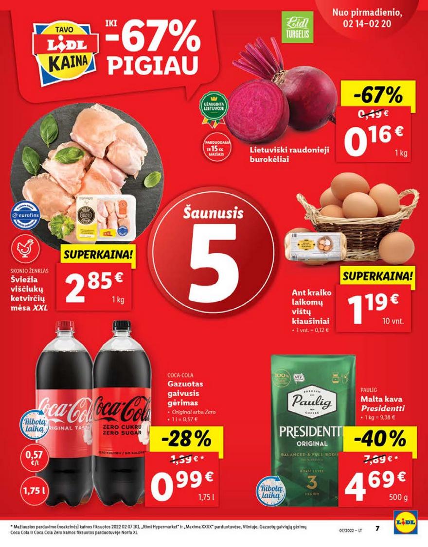 Lidl maisto prekių pasiūlymai akcijos nuo 
  2022-02-14 iki 
  2022-02-20 | Leidinukas.lt puslapis 7