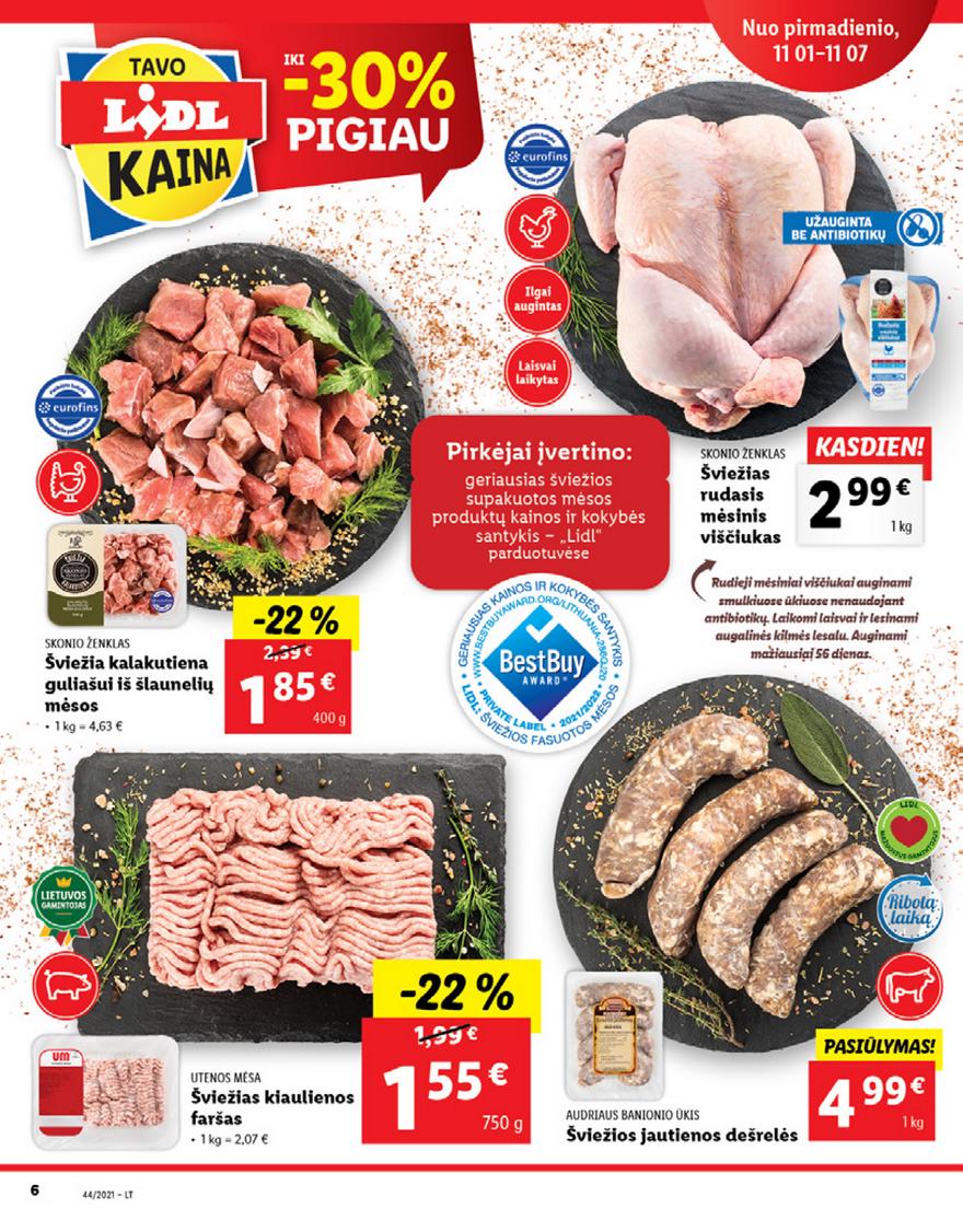 Lidl maisto prekių pasiūlymai akcijos nuo 
  2021-11-01 iki 
  2021-11-07 | Leidinukas.lt puslapis 6