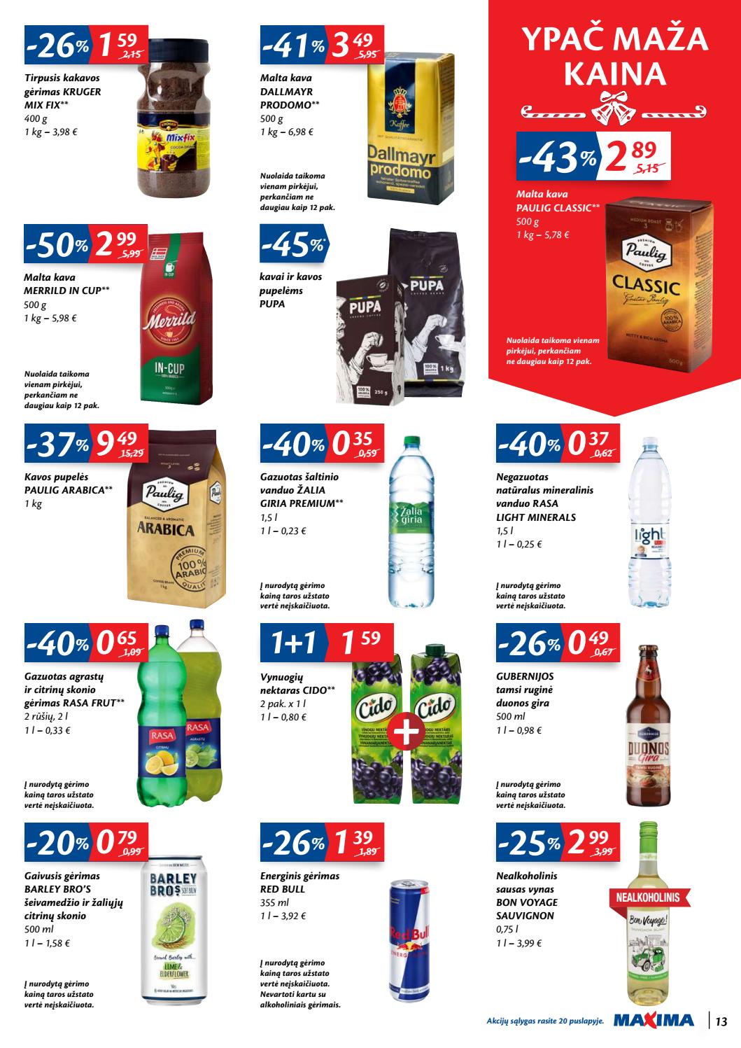 Maxima kaininis leidinys akcijos nuo 
  2019-12-10 iki 
  2019-12-16 | Leidinukas.lt puslapis 13