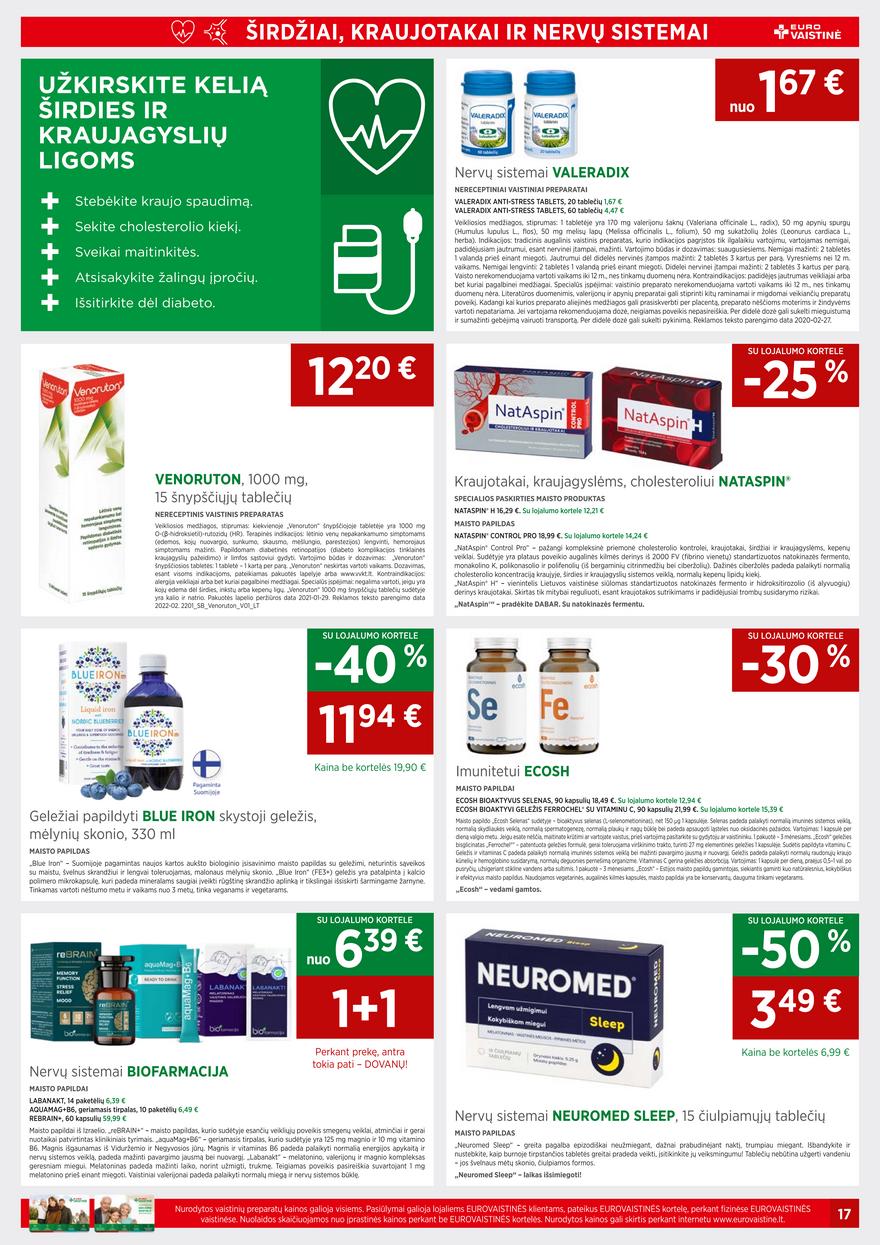 Euro vaistinė leidinys akcijos nuo 
  2023-03-02 iki 
  2023-03-31 | Leidinukas.lt puslapis 17