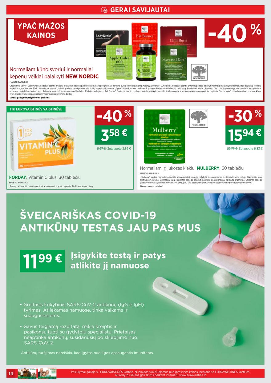 Euro vaistinė leidinys akcijos nuo 
  2021-06-01 iki 
  2021-06-30 | Leidinukas.lt puslapis 14
