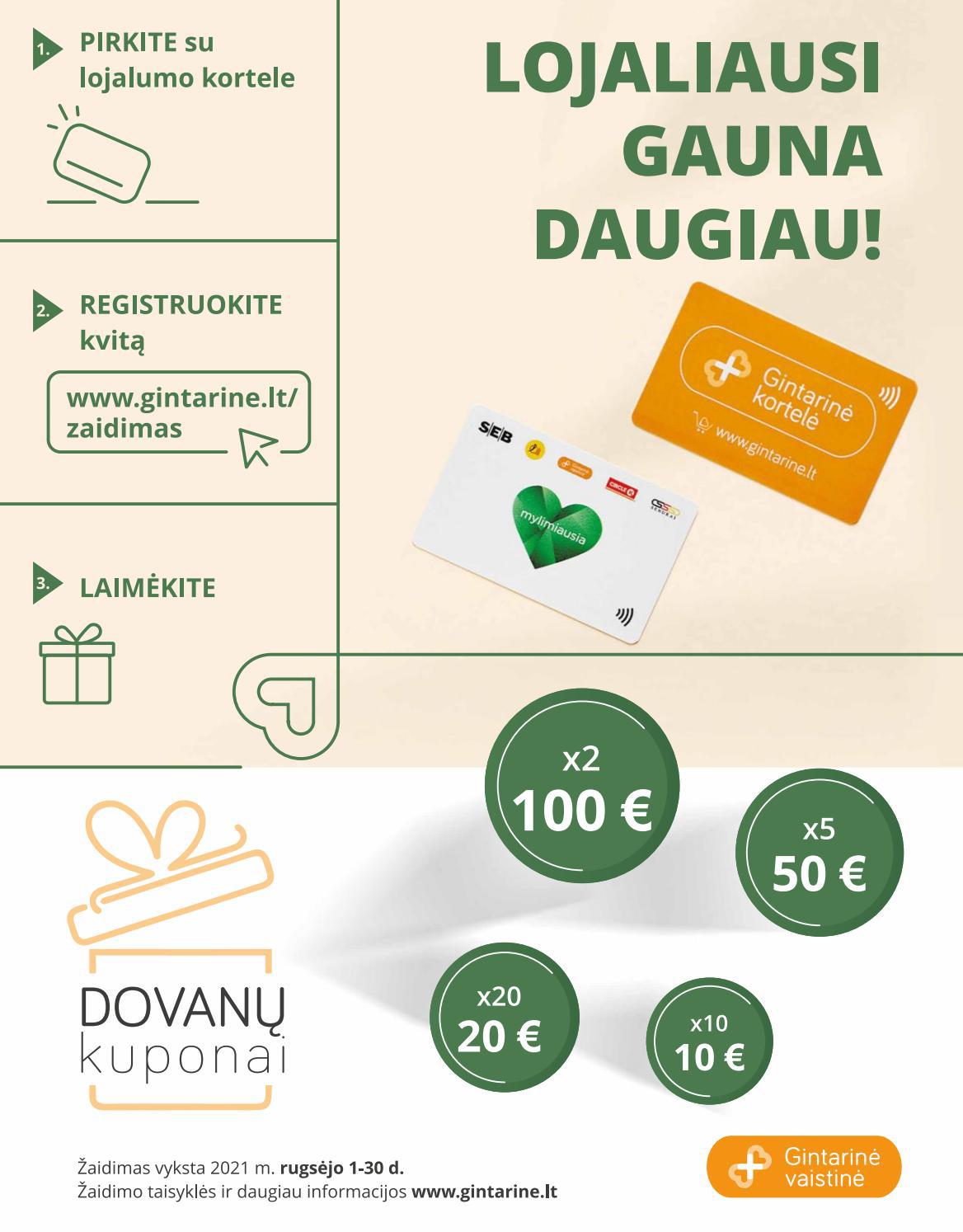 Gintarinė vaistinė leidinys akcijos nuo
2021-09-01 iki
2021-09-30 | Leidinukas.lt puslapis 32