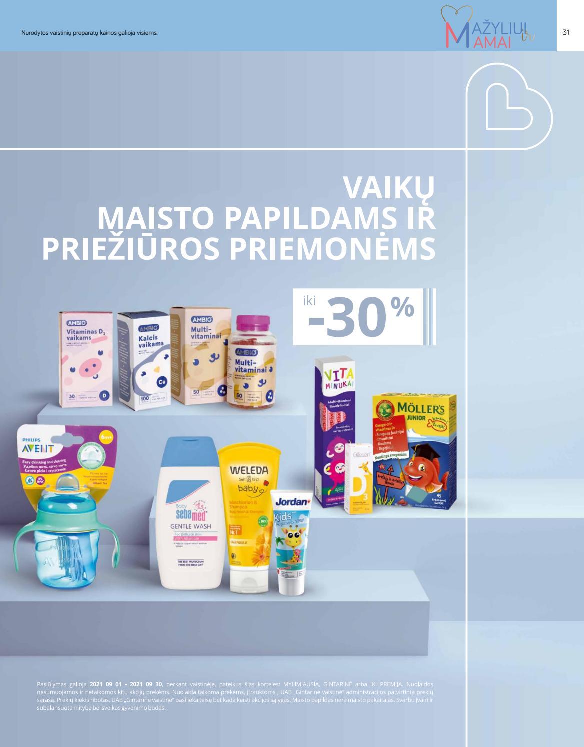 Gintarinė vaistinė leidinys akcijos nuo
2021-09-01 iki
2021-09-30 | Leidinukas.lt puslapis 31