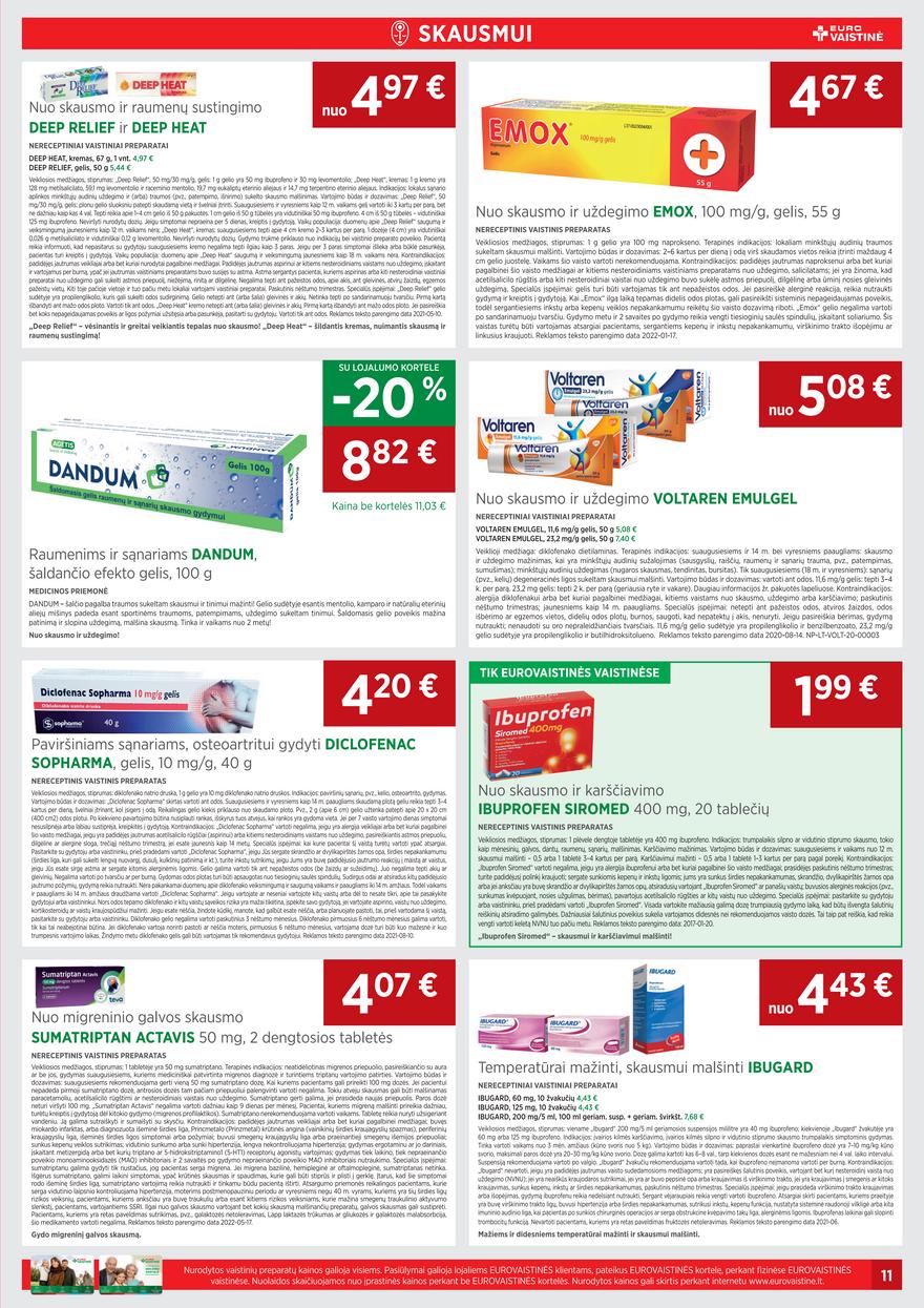 Euro vaistinė leidinys akcijos nuo 
  2022-06-01 iki 
  2022-06-30 | Leidinukas.lt puslapis 11