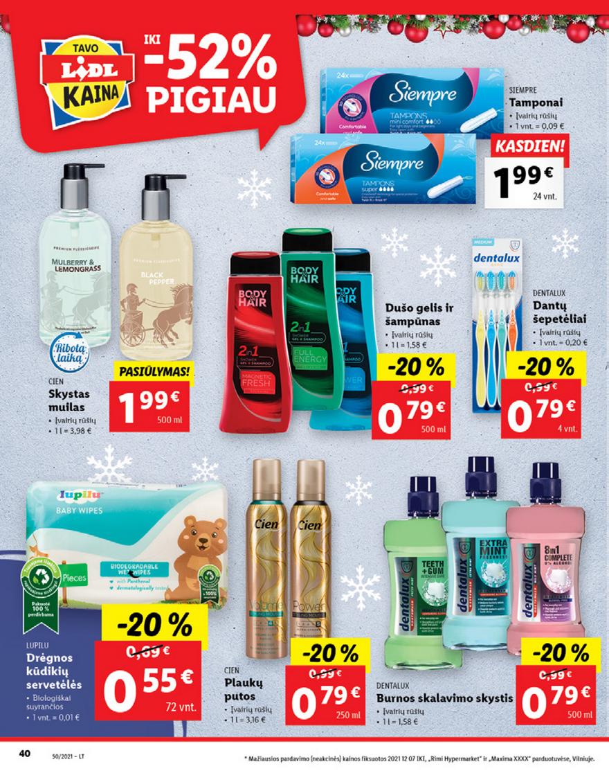 Lidl maisto prekių pasiūlymai akcijos nuo 
  2021-12-13 iki 
  2021-12-19 | Leidinukas.lt puslapis 40