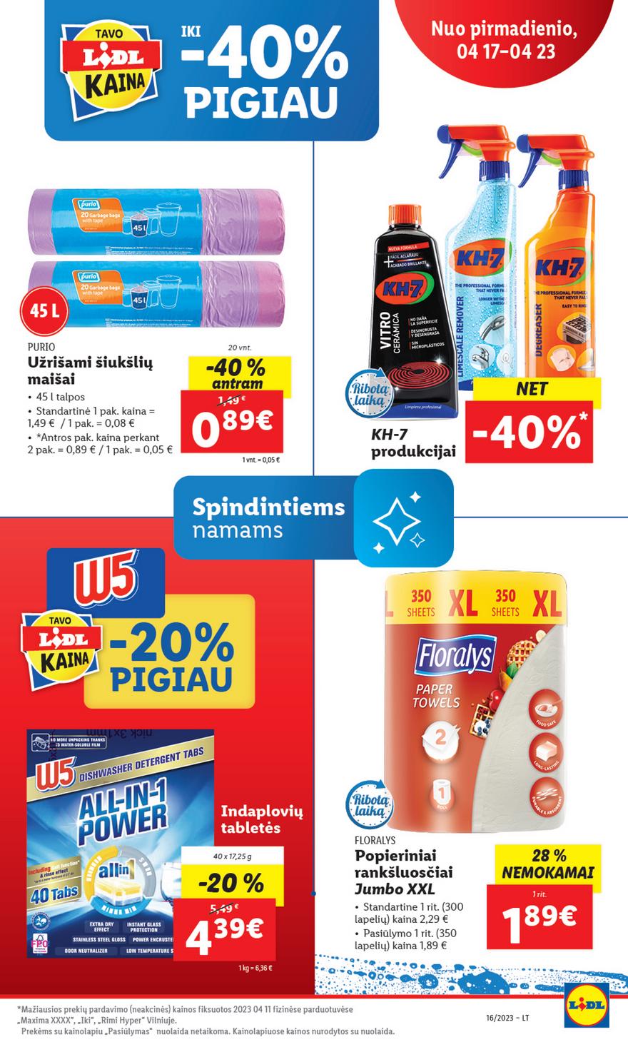 Lidl pasiūlymai akcijos nuo 
  2023-04-17 iki 
  2023-04-23 | Leidinukas.lt puslapis 61