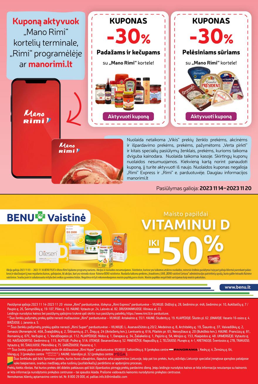 Rimi savaitinis leidinys akcijos nuo 
  2023-11-14 iki 
  2023-11-20 | Leidinukas.lt puslapis 23