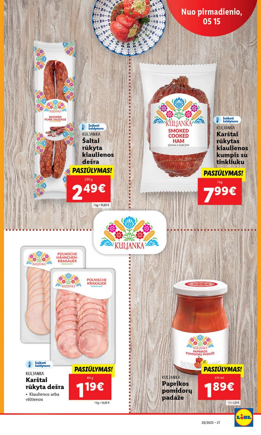 Lidl maisto prekių pasiūlymai akcijos nuo 
  2023-05-15 iki 
  2023-05-21 | Leidinukas.lt puslapis 23