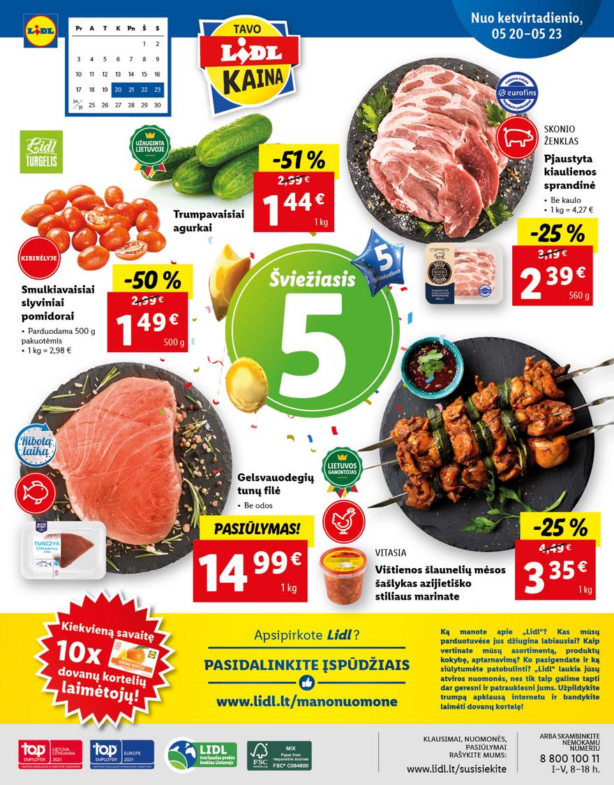 Lidl maisto prekių pasiūlymai akcijos nuo 
  2021-05-17 iki 
  2021-05-23 | Leidinukas.lt puslapis 40