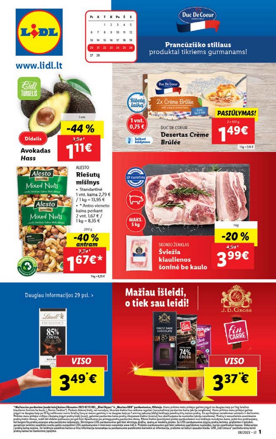 Lidl pasiūlymai akcijos nuo 
  2023-02-20 iki 
  2023-02-26 | Leidinukas.lt puslapis 1