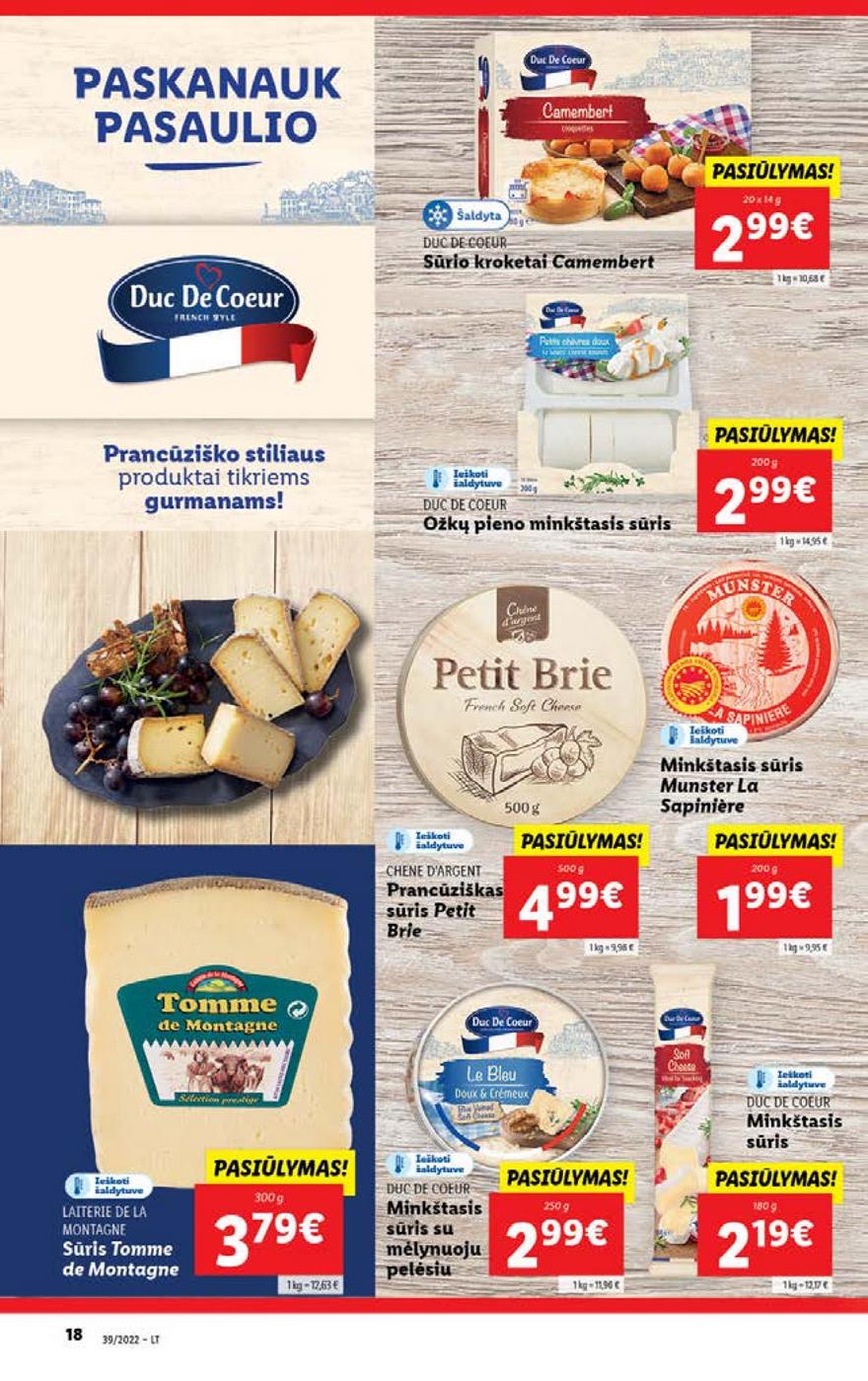 Lidl maisto prekių pasiūlymai akcijos nuo 
  2022-09-26 iki 
  2022-10-02 | Leidinukas.lt puslapis 18