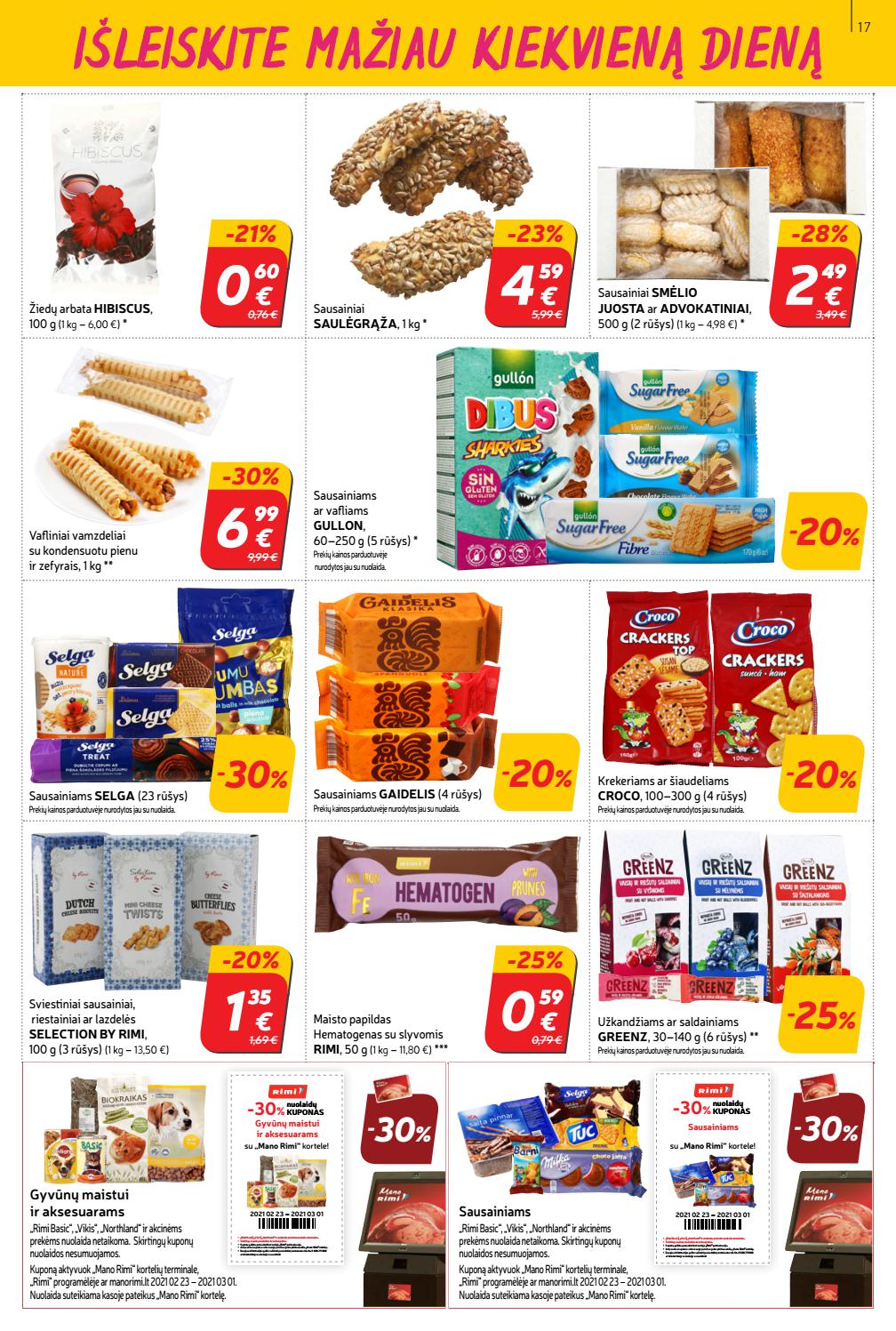Rimi savaitinis leidinys akcijos nuo 
  2021-02-23 iki 
  2021-03-01 | Leidinukas.lt puslapis 17