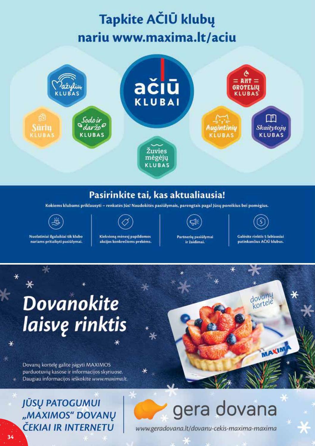 Maxima kaininis leidinys akcijos nuo 
  2021-12-07 iki 
  2021-12-13 | Leidinukas.lt puslapis 34