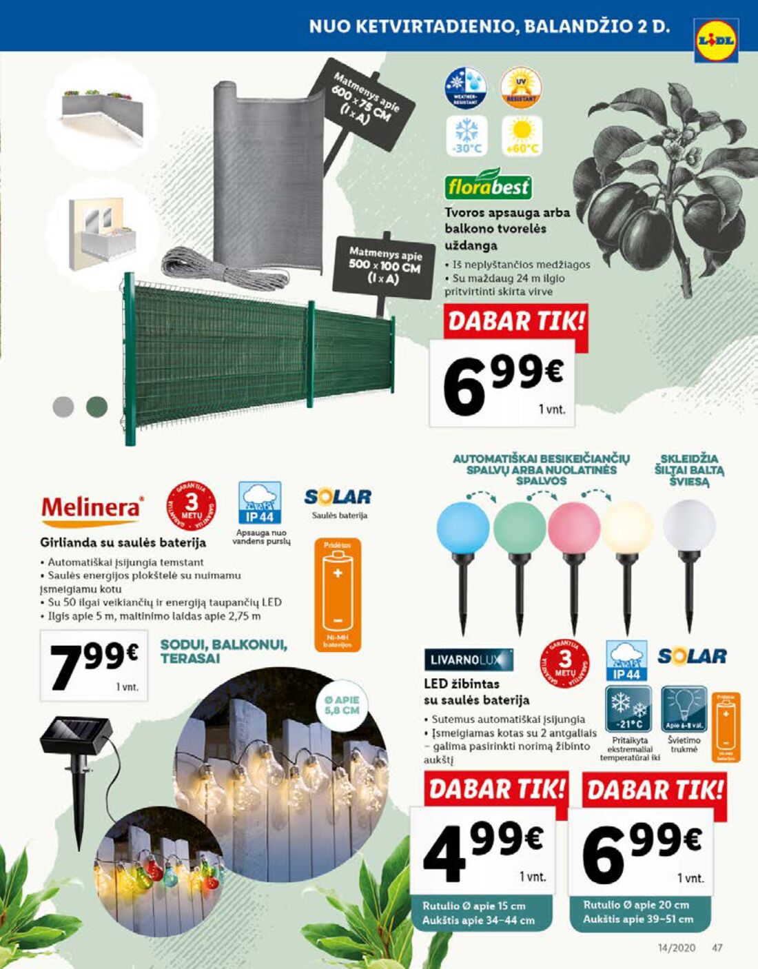 Lidl savaitinis leidinys akcijos nuo 
  2020-03-30 iki 
  2020-04-05 | Leidinukas.lt puslapis 47