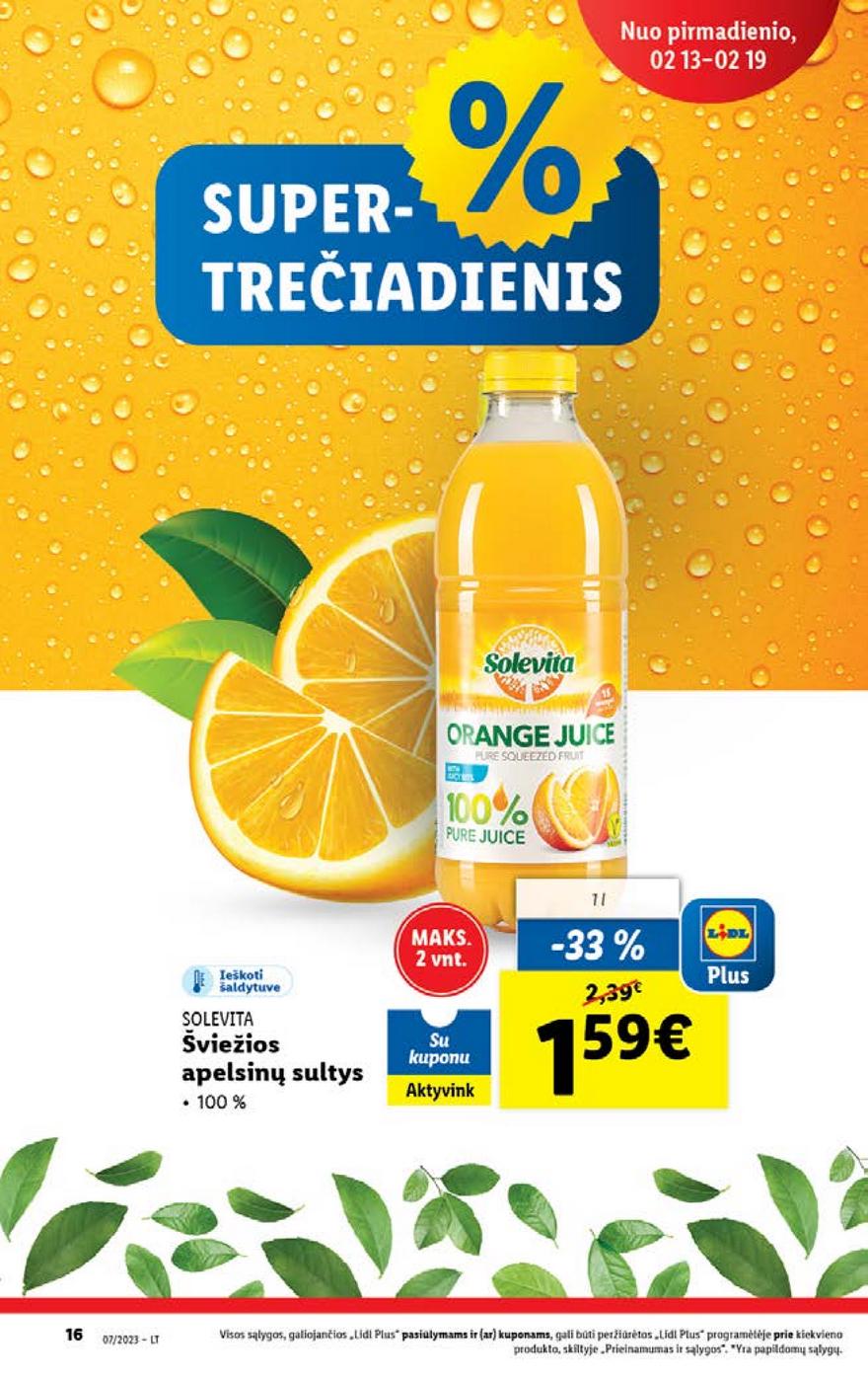 Lidl pasiūlymai akcijos nuo 
  2023-02-13 iki 
  2023-02-19 | Leidinukas.lt puslapis 16