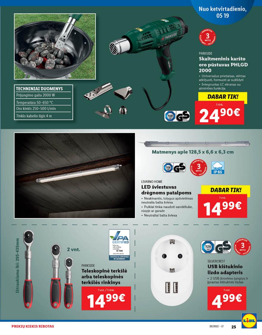 Lidl pasiūlymai akcijos nuo 
  2022-05-16 iki 
  2022-05-22 | Leidinukas.lt puslapis 25