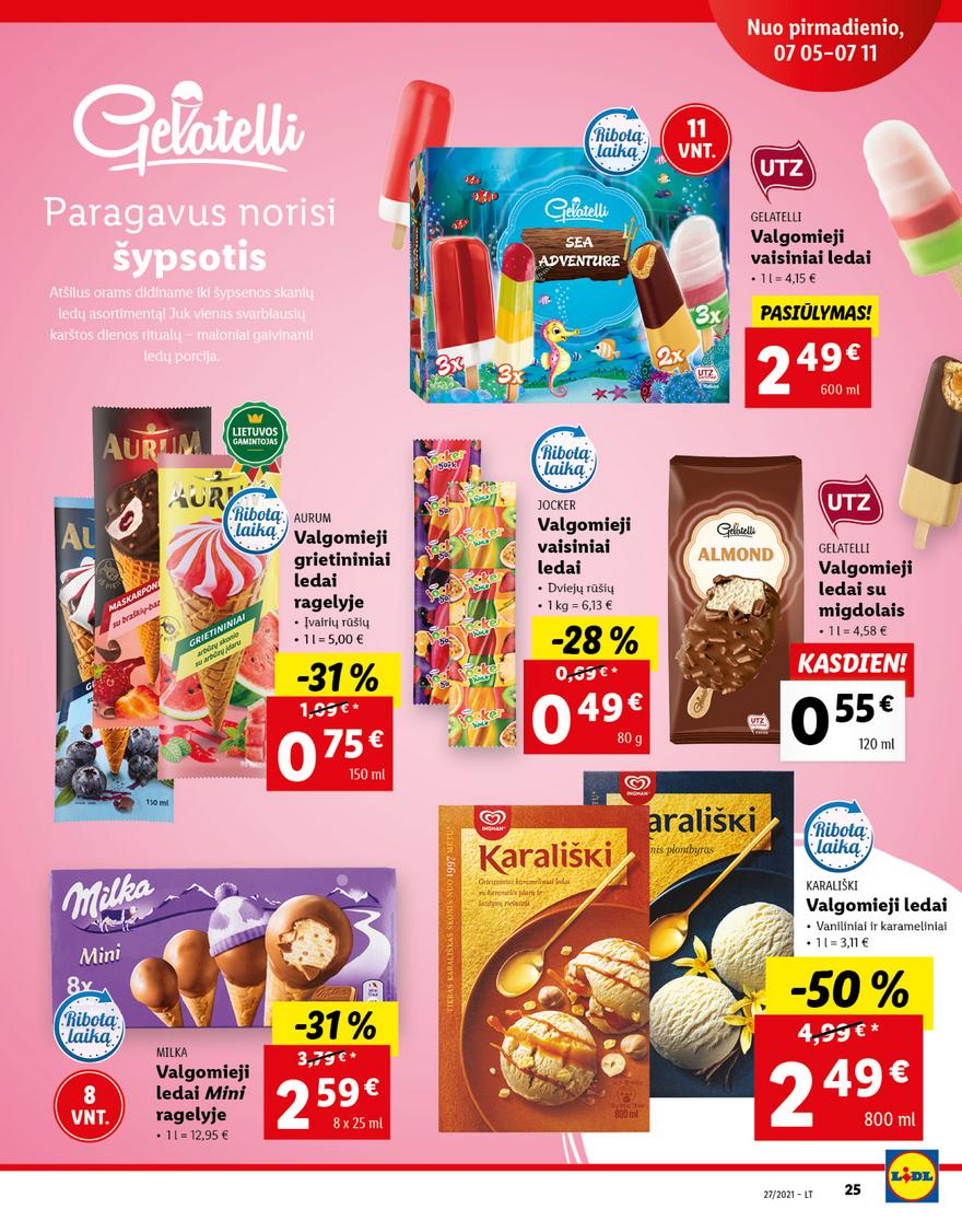 Lidl maisto prekių pasiūlymai akcijos nuo 
  2021-07-05 iki 
  2021-07-11 | Leidinukas.lt puslapis 25