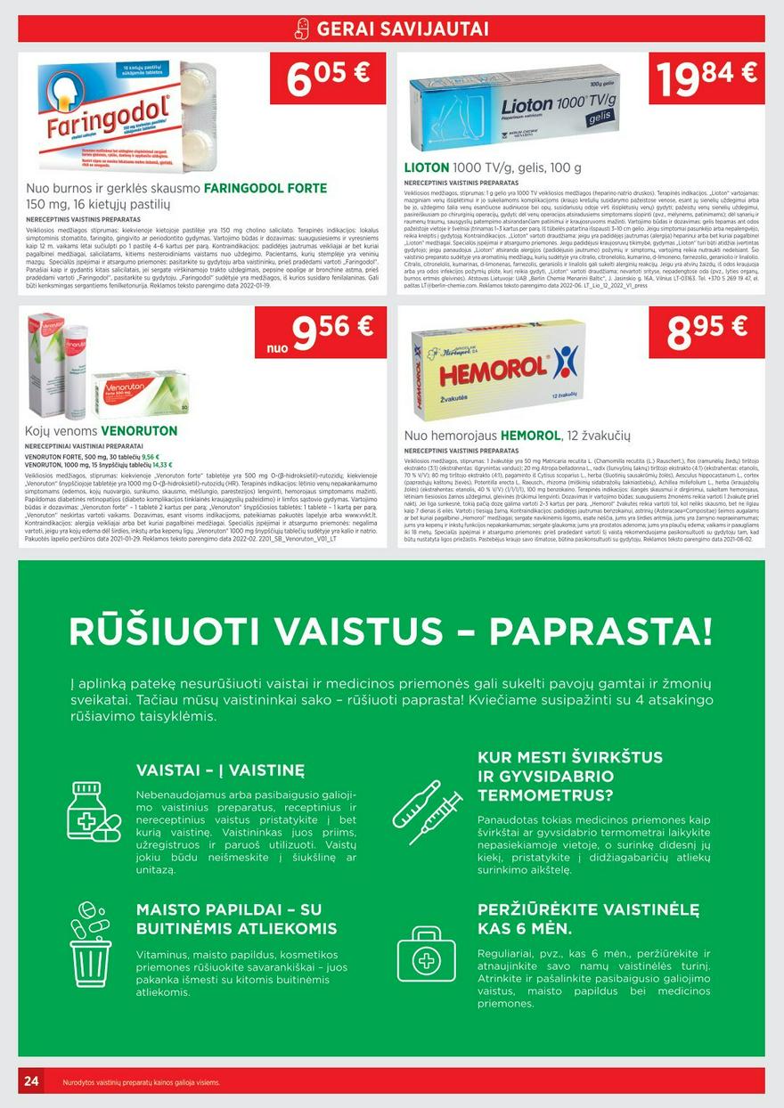 Euro vaistinė leidinys akcijos nuo 
  2023-11-01 iki 
  2023-11-30 | Leidinukas.lt puslapis 24